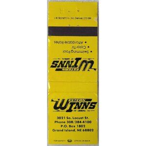 Matchbook Cover Western Inns Of America Grand Island NE Nebraska